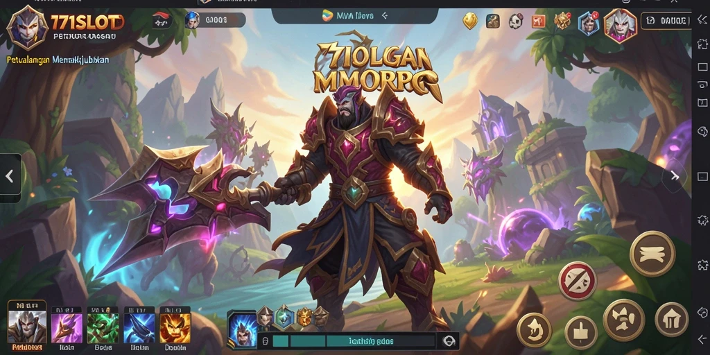 Tangkapan layar menampilkan aksi seru dalam permainan MMORPG 171SLOT.