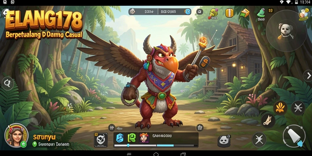 Screenshot ELANG178 menampilkan gameplay seru di dunia penuh warna.