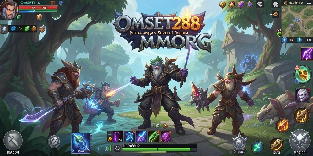 Tangkapan layar menampilkan aksi seru dalam gameplay MMORPG OMSET288.