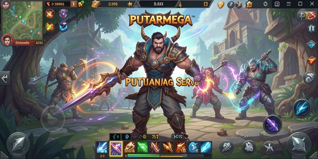 Menampilkan pertarungan epik dalam dunia PUTARMEGA yang mendebarkan.