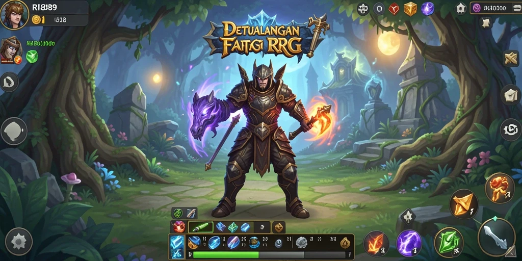 Screenshot utama <strong>RI889</strong> menampilkan pertarungan seru dalam dunia RPG yang menawan.