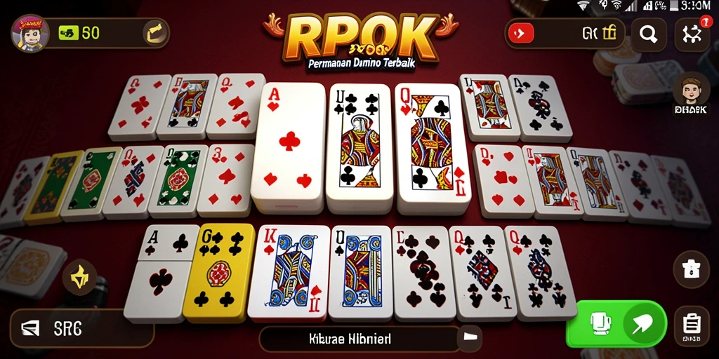 Gameplay seru domino di RPOK dengan grafis menarik.