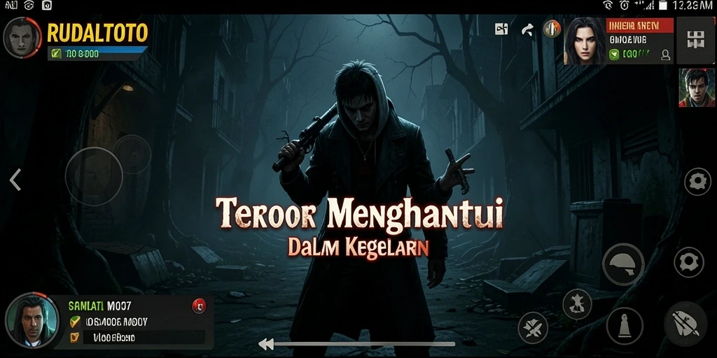 Menampilkan momen mencekam dalam gameplay RUDALTOTO yang penuh ketegangan.