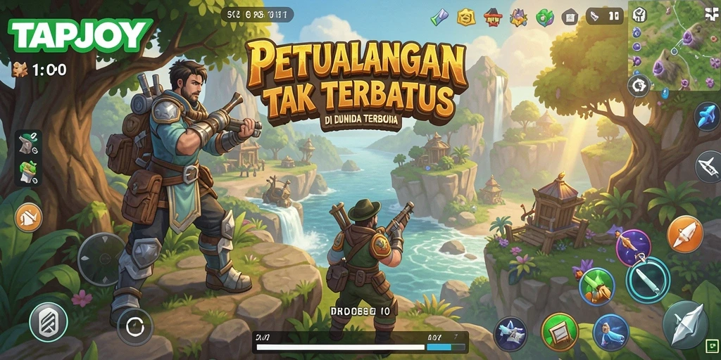 Tampilan gameplay TAPJOY yang menakjubkan dan imersif.